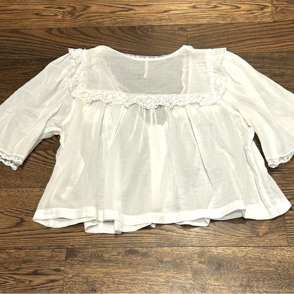 Free People Luna White Lace Sheer Blouse - Picture 7 of 12